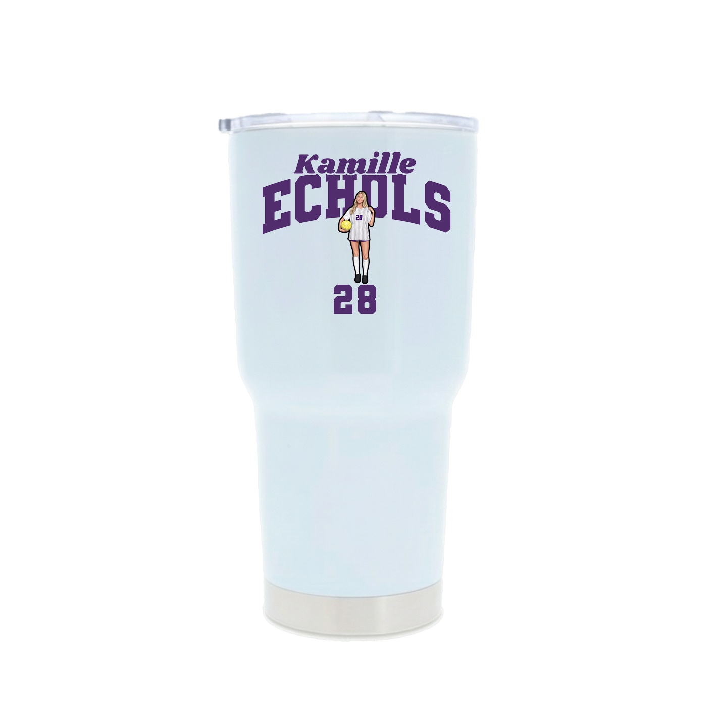 30oz Stainless Steel Tumbler — Signature Arch in White
