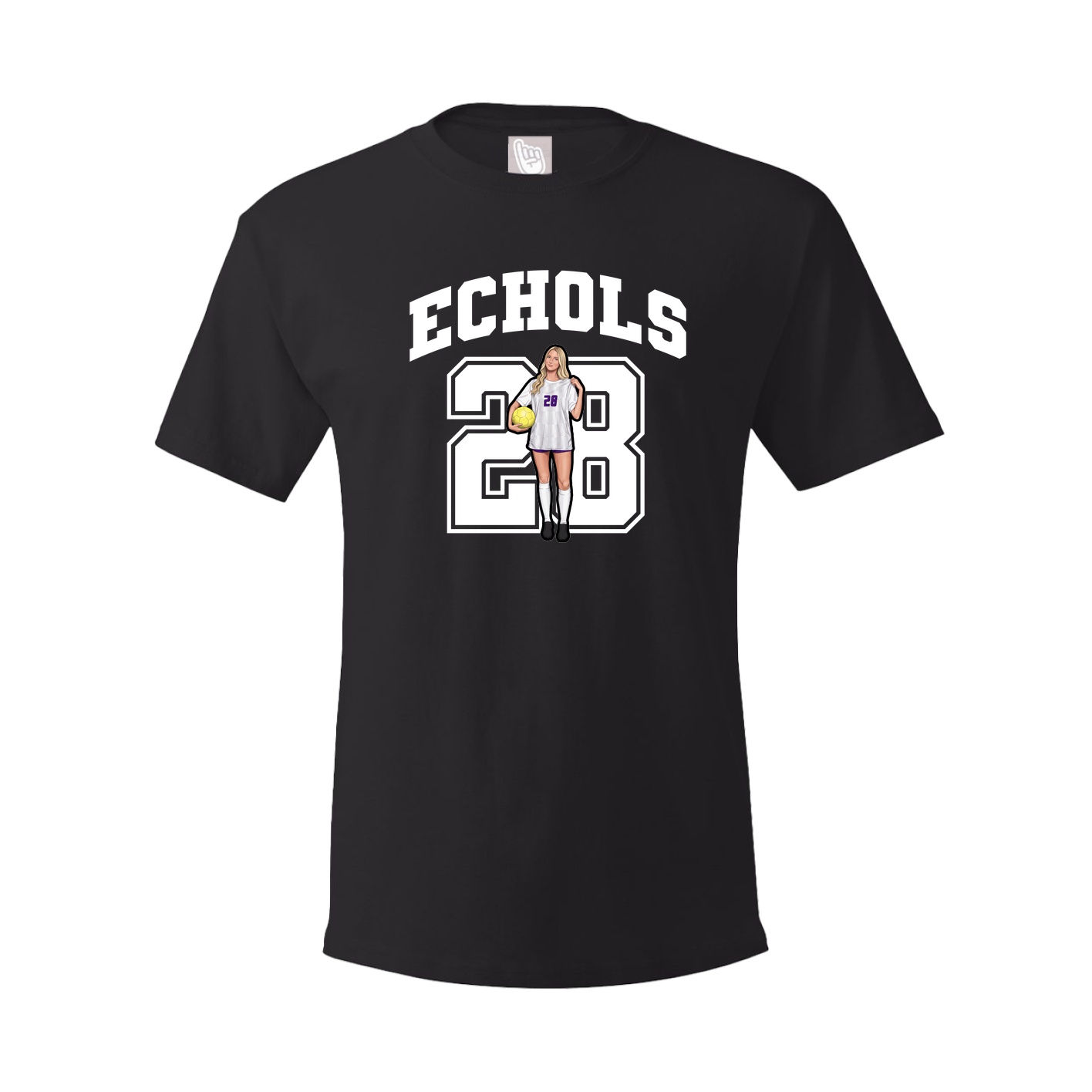 Youth Tee — Number in Black