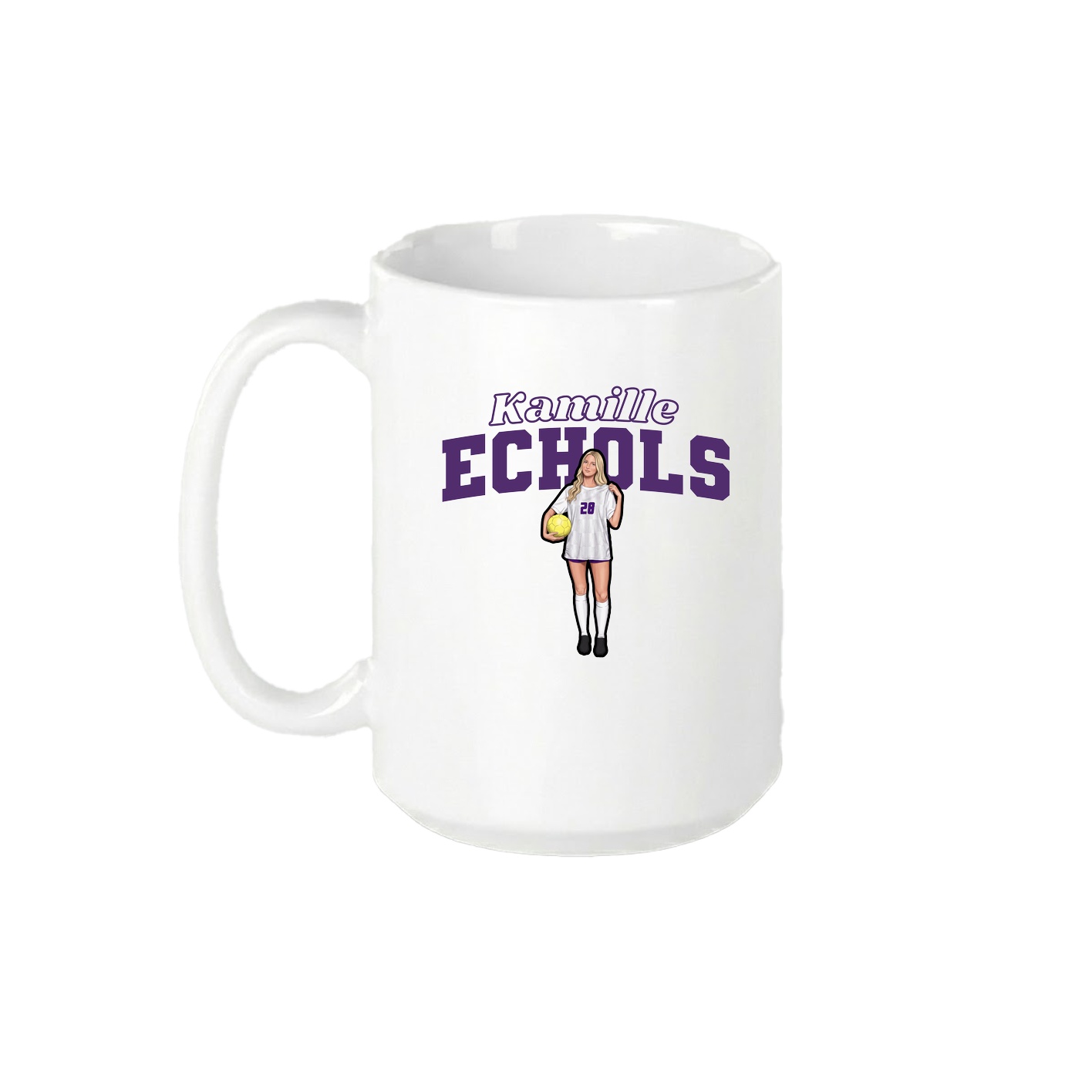 15oz Coffee Mug — Name Arch in White