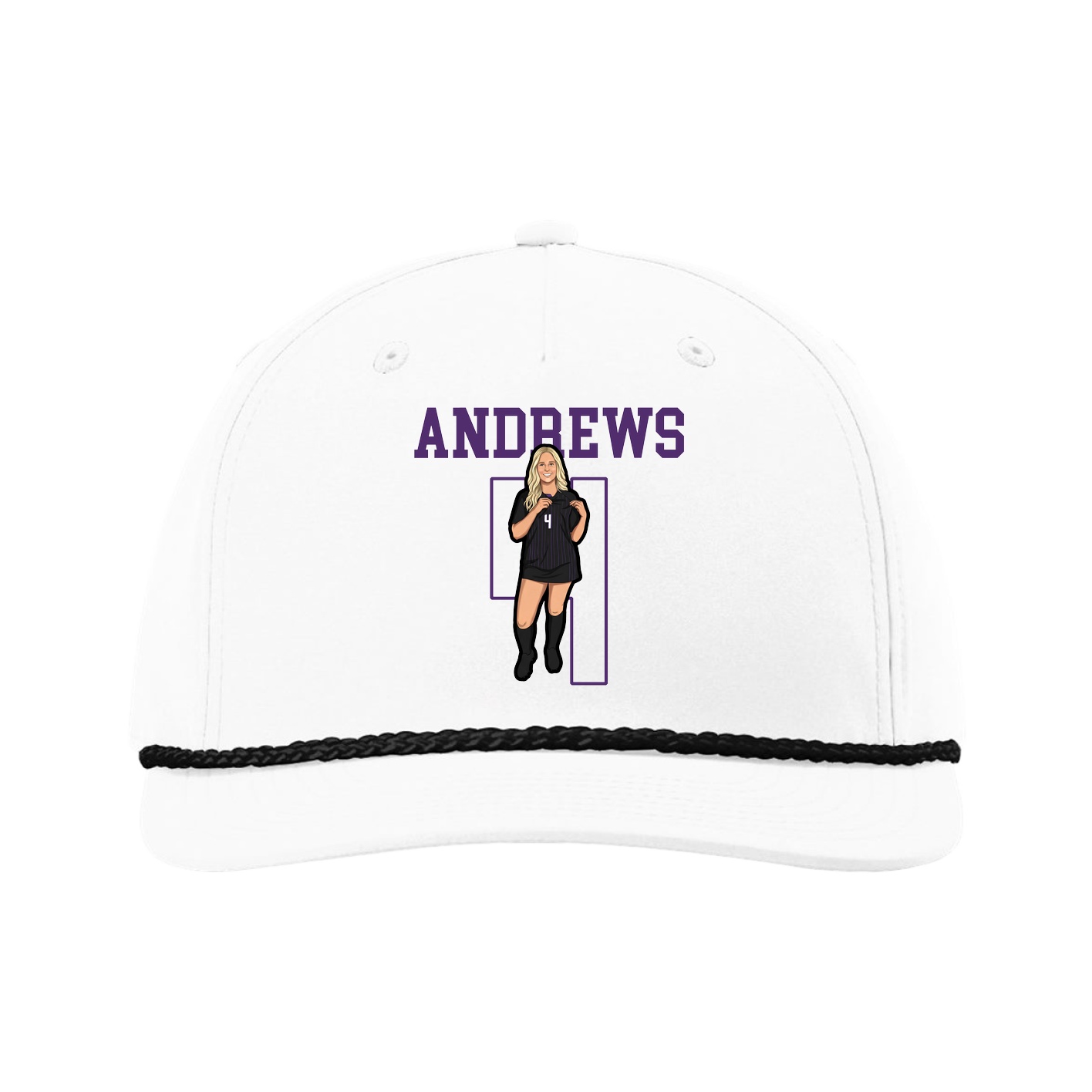 Five-Panel Classic Rope Cap — Shirsey in White