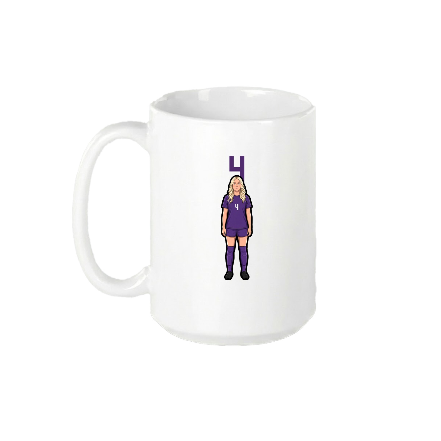 15oz Coffee Mug — Number Top in White