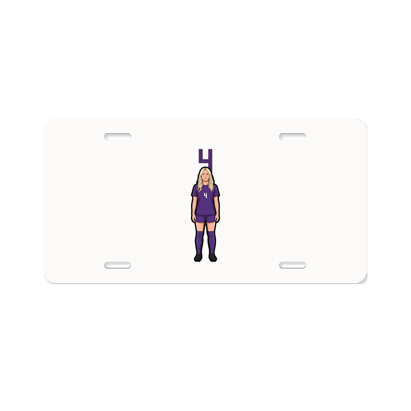 License Plate — Number Top in Classic