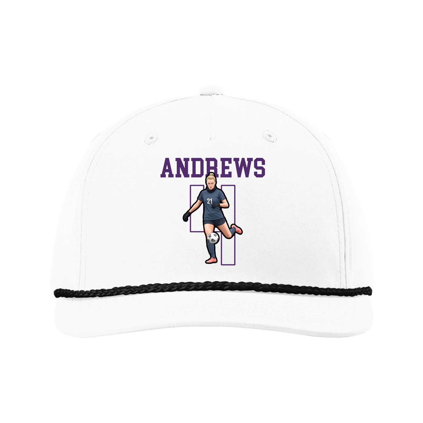 Five-Panel Classic Rope Cap — Shirsey in White