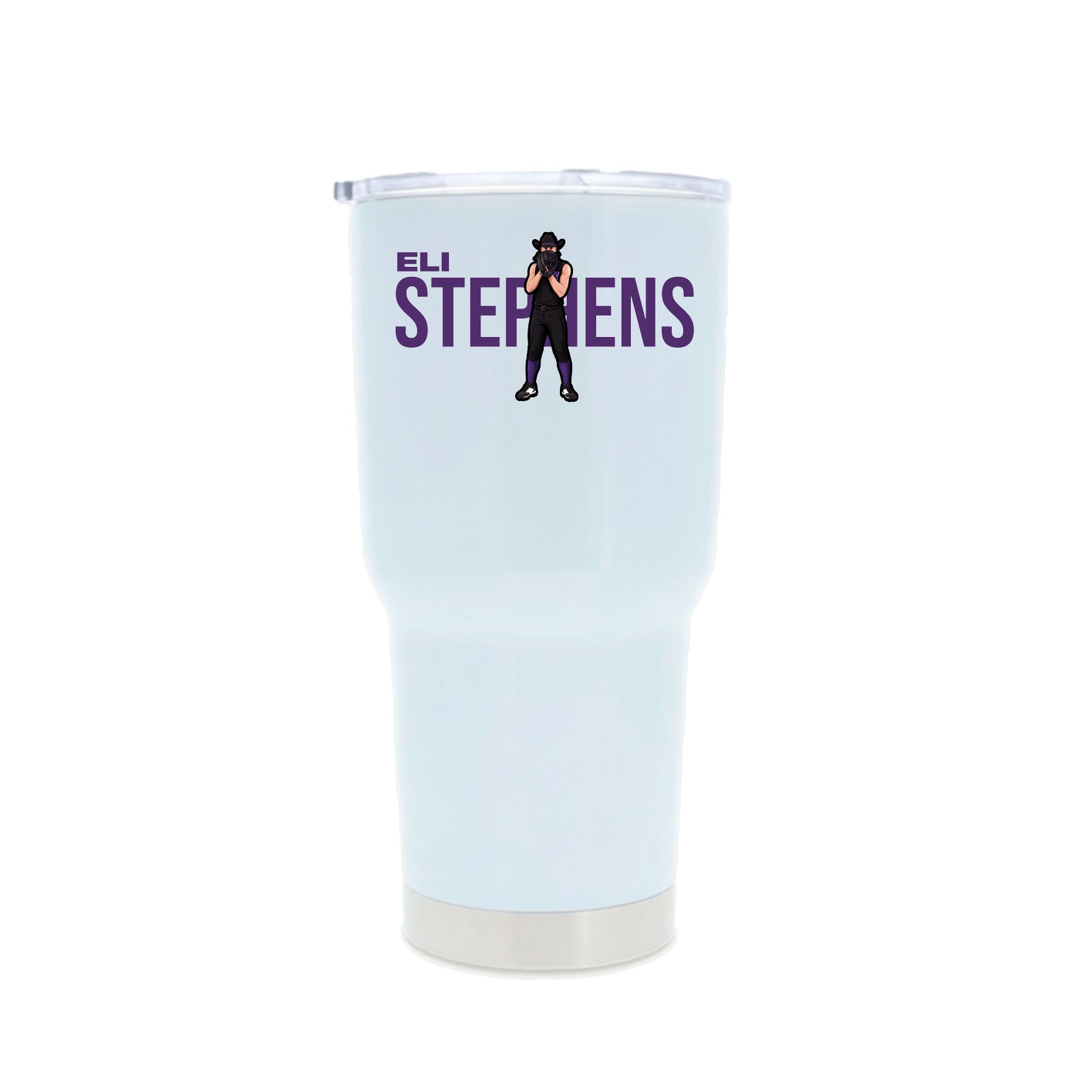 30oz Stainless Steel Tumbler — Player Name in White