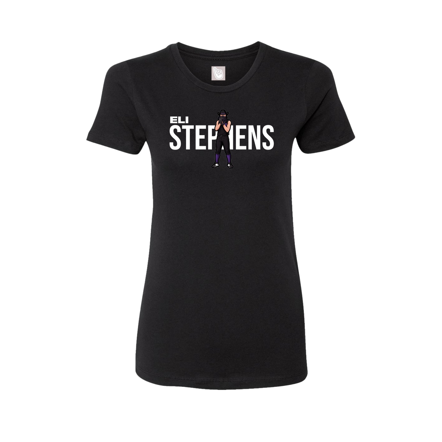 Fitted Women's Tee — Player Name in Black