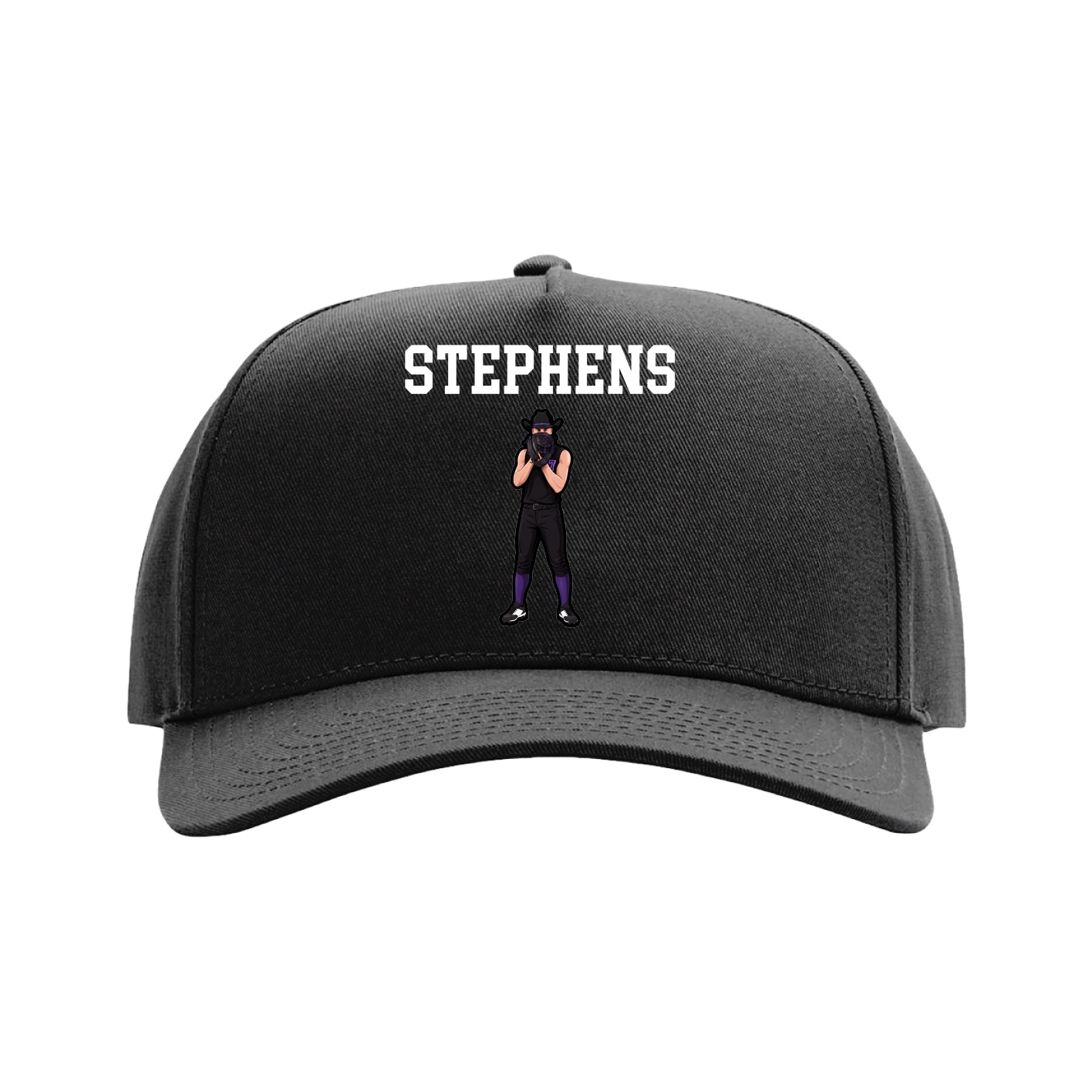 Full Fabric Five-Panel Champ Cap — Shirsey in Black