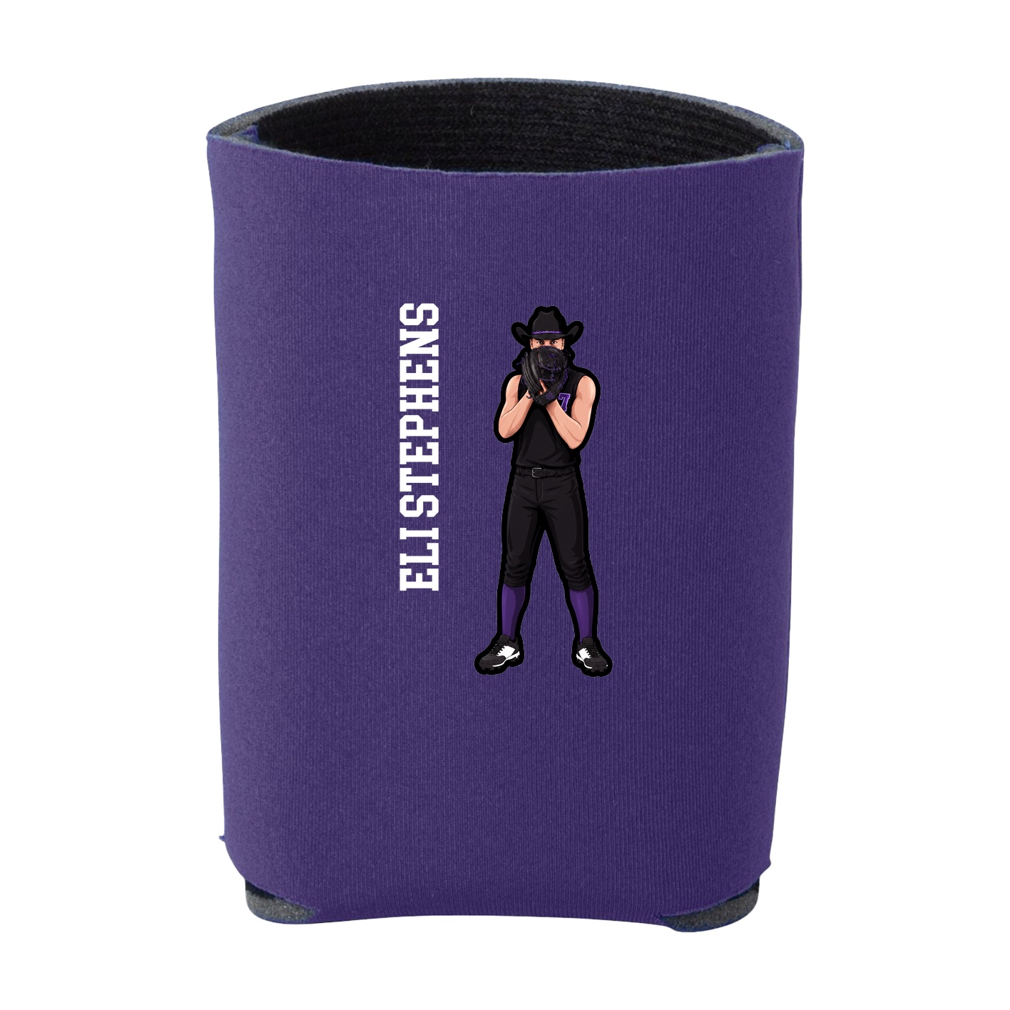 Can Holder — Name Vertical in Purple