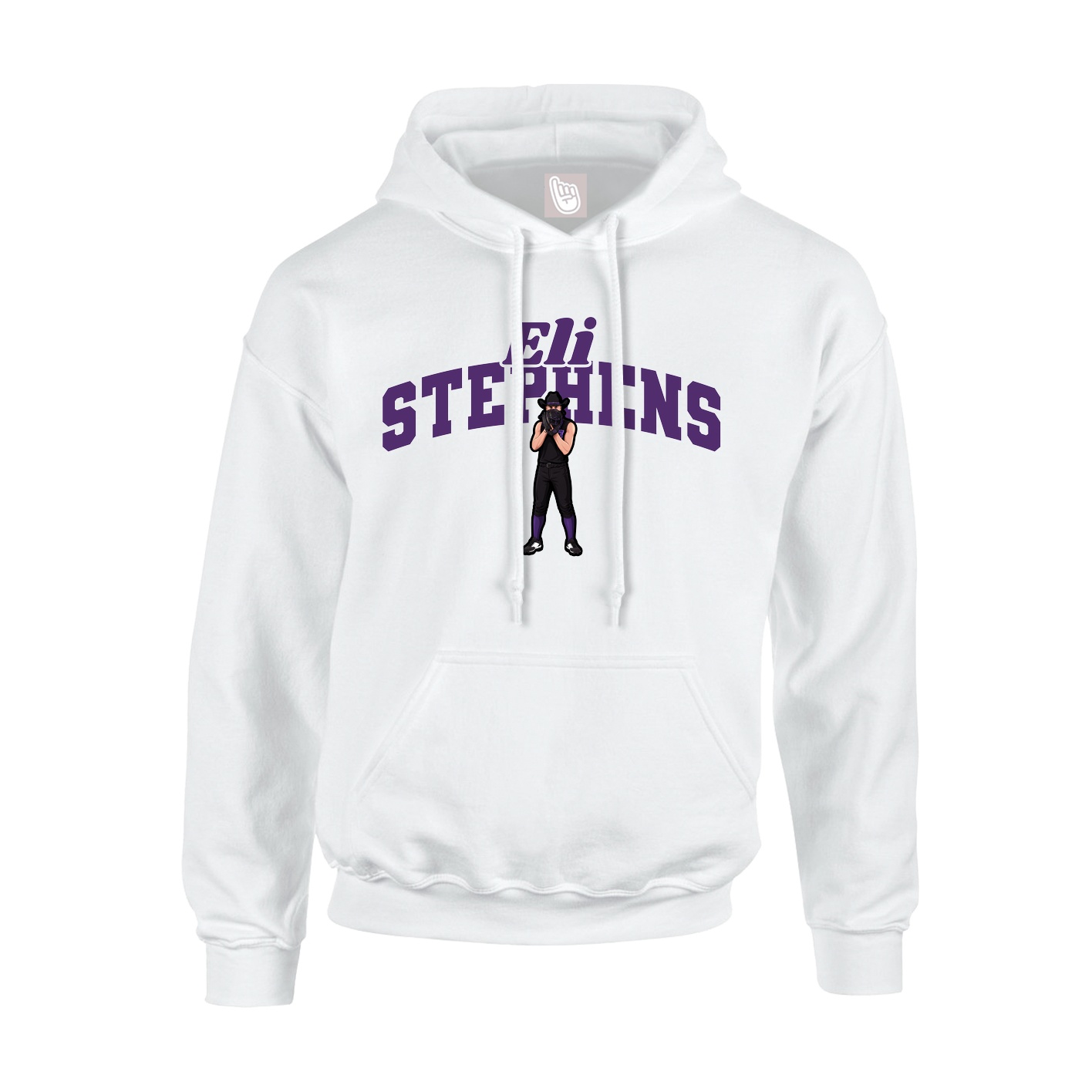 Youth Hoodie — Signature Arch in White