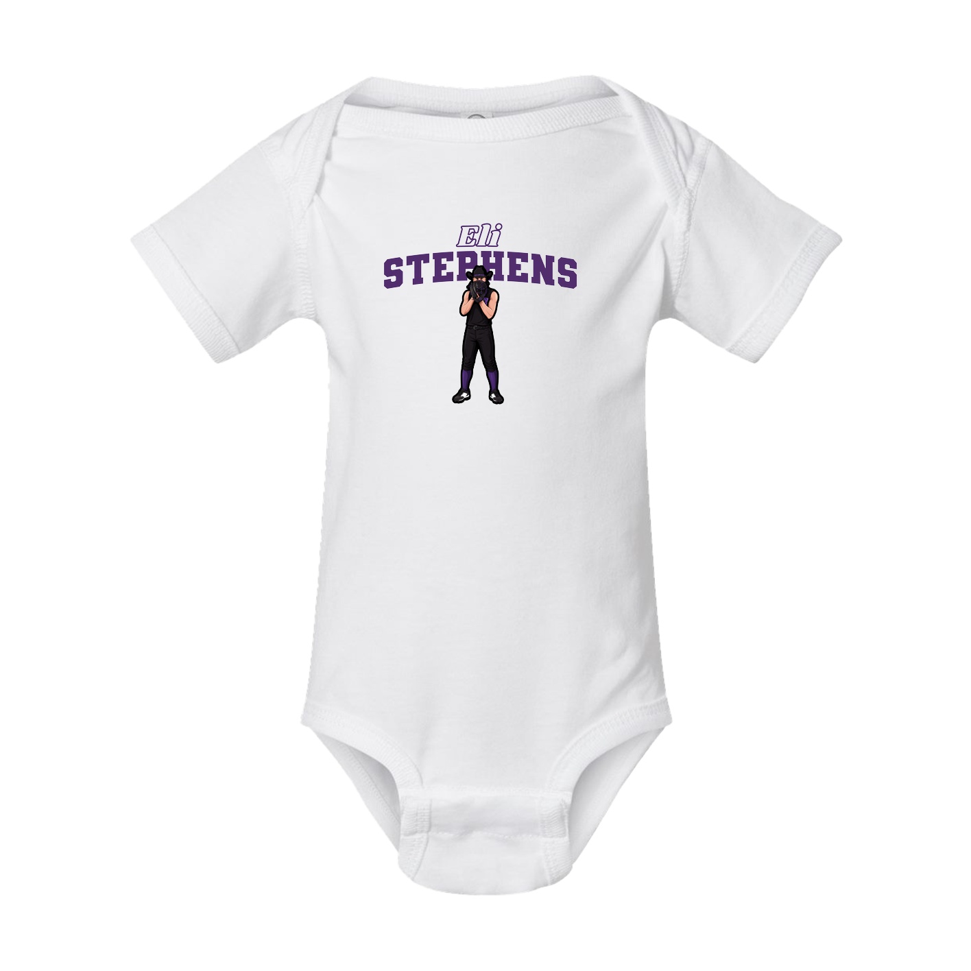 Baby Onesie — Name Arch in White