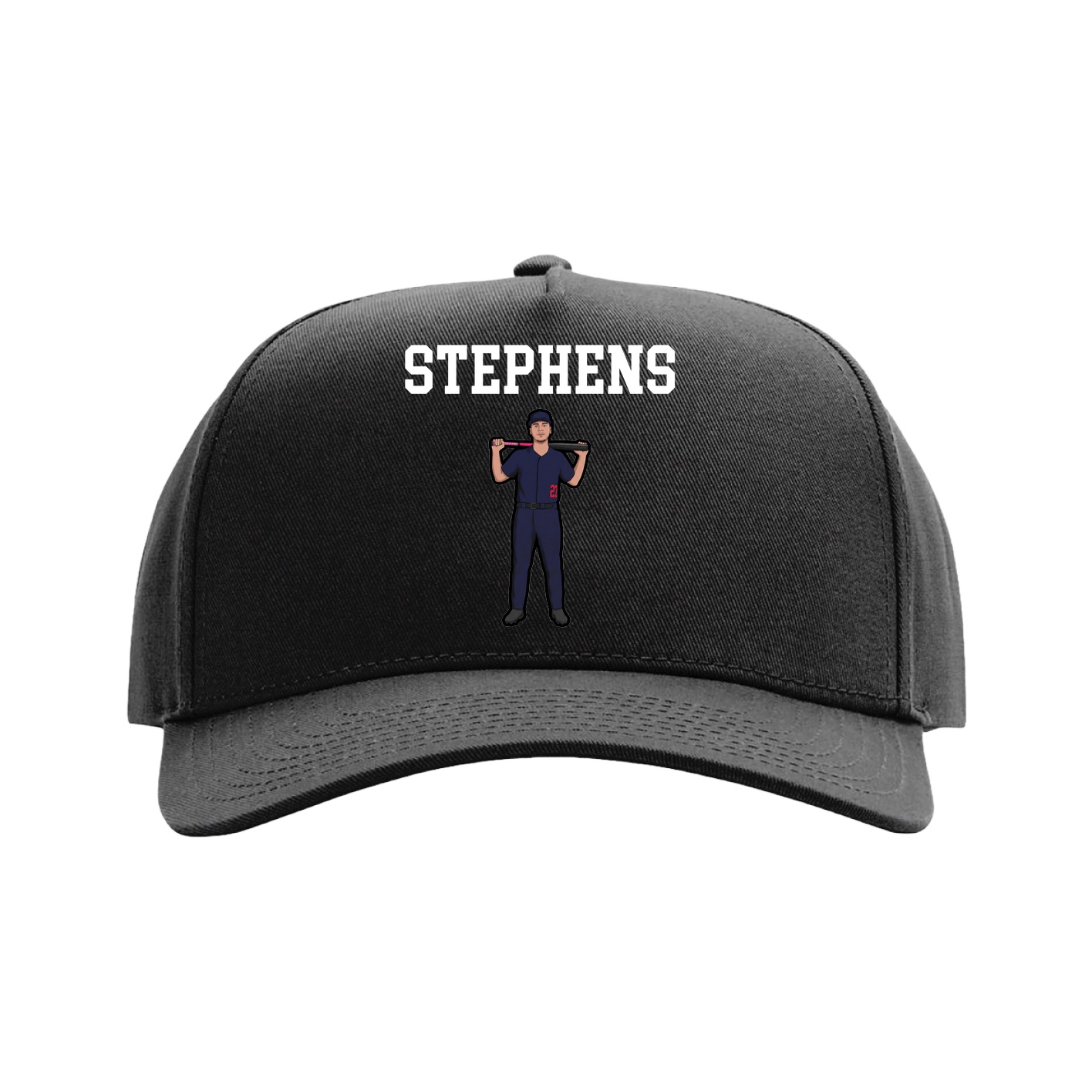 Full Fabric Five-Panel Champ Cap — Shirsey in Black