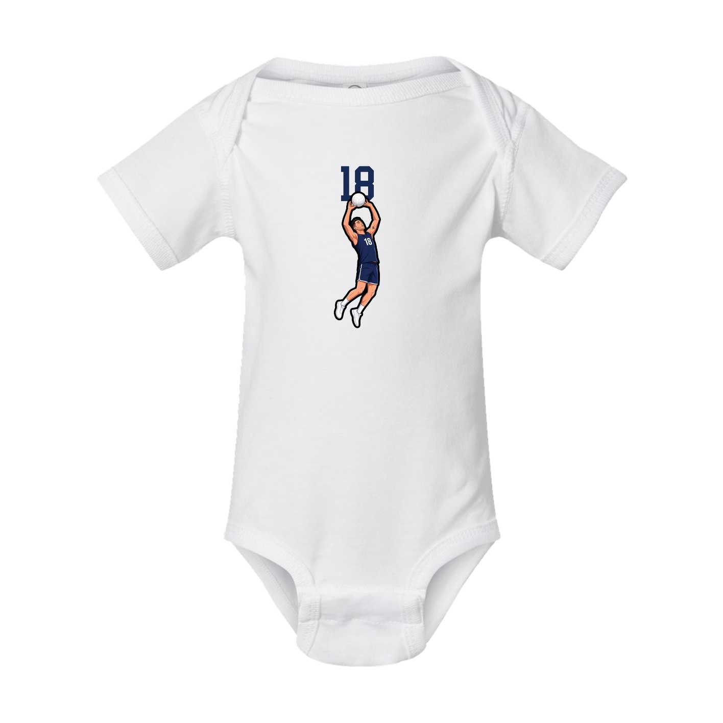 Baby Onesie — Number Top in White