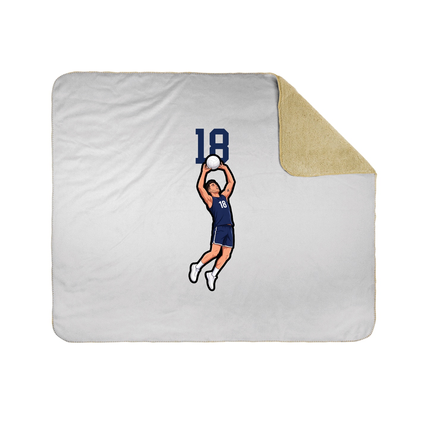 Throw Blanket — Number Top in White