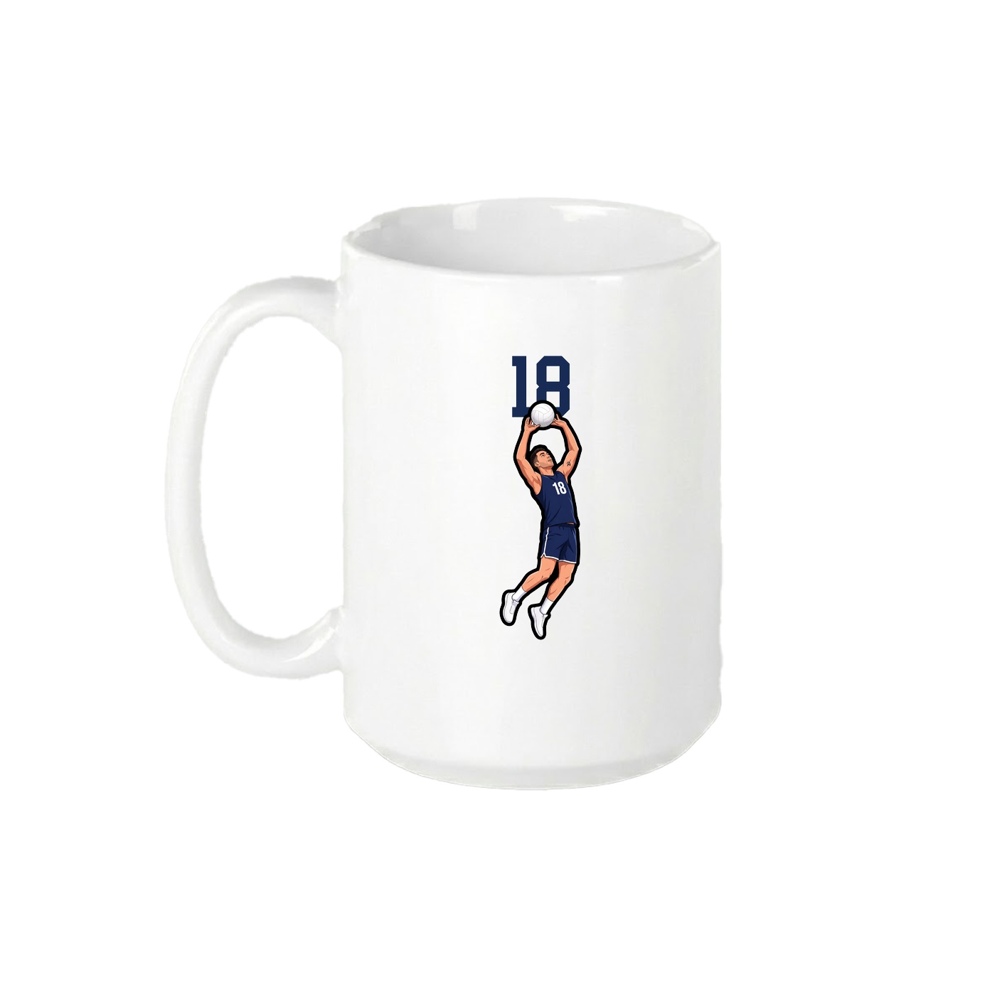 15oz Coffee Mug — Number Top in White
