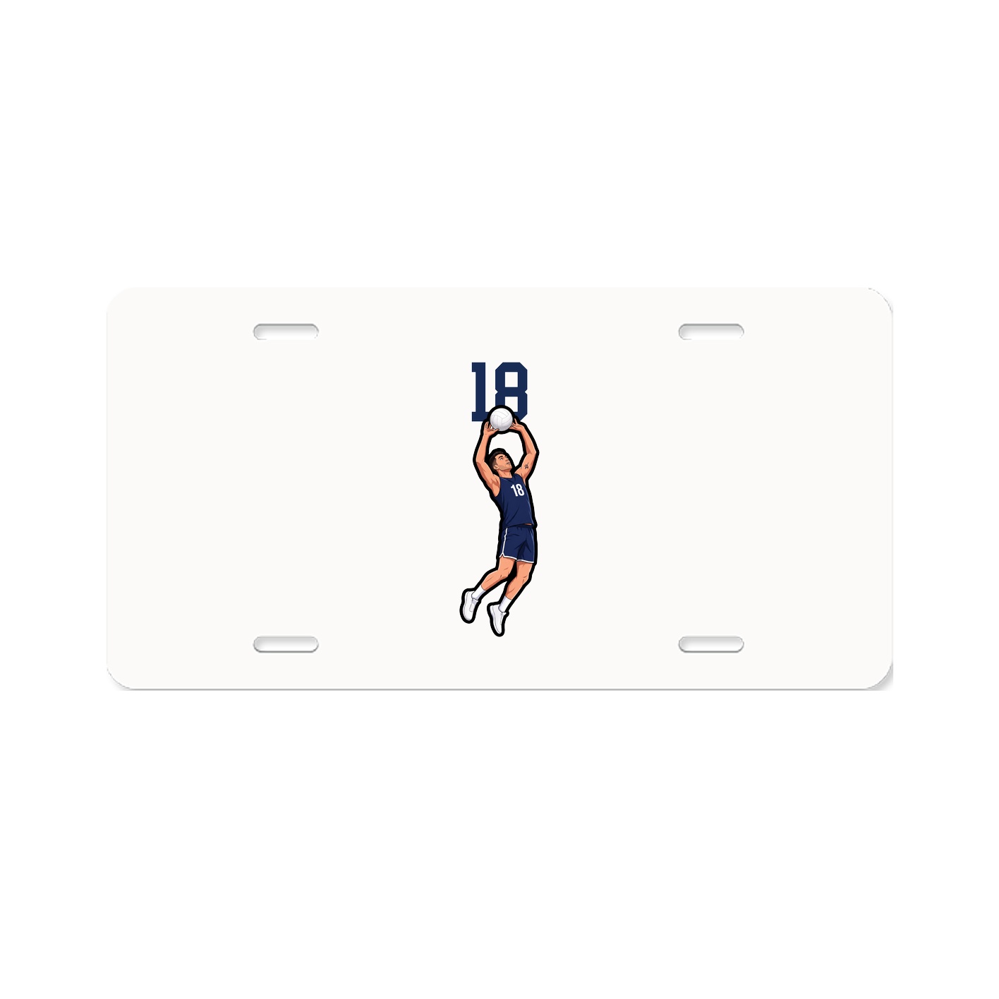 License Plate — Number Top in Classic