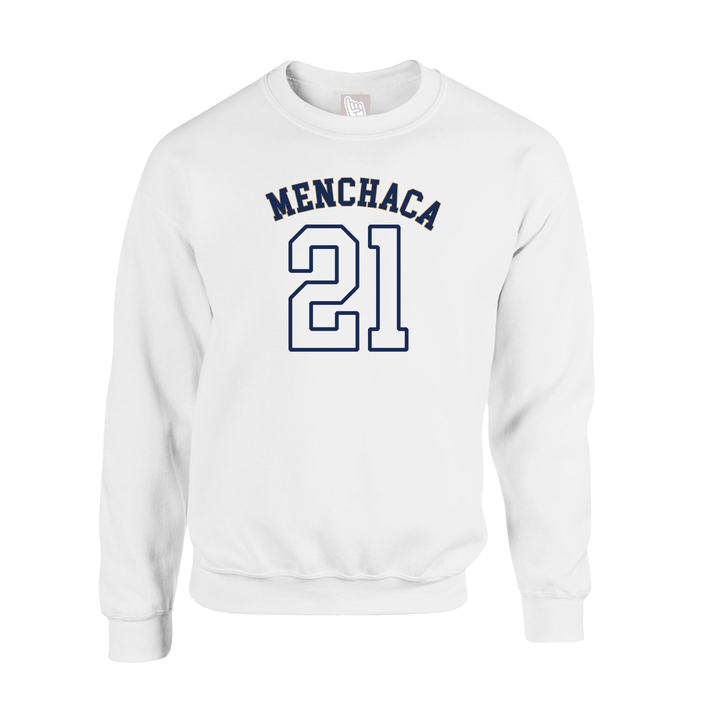 Fleece Crew — Shirsey Arch in White