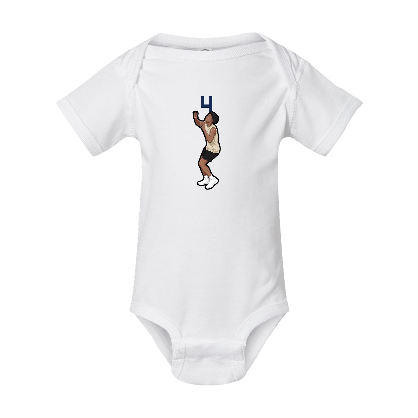 Baby Onesie — Number Top in White