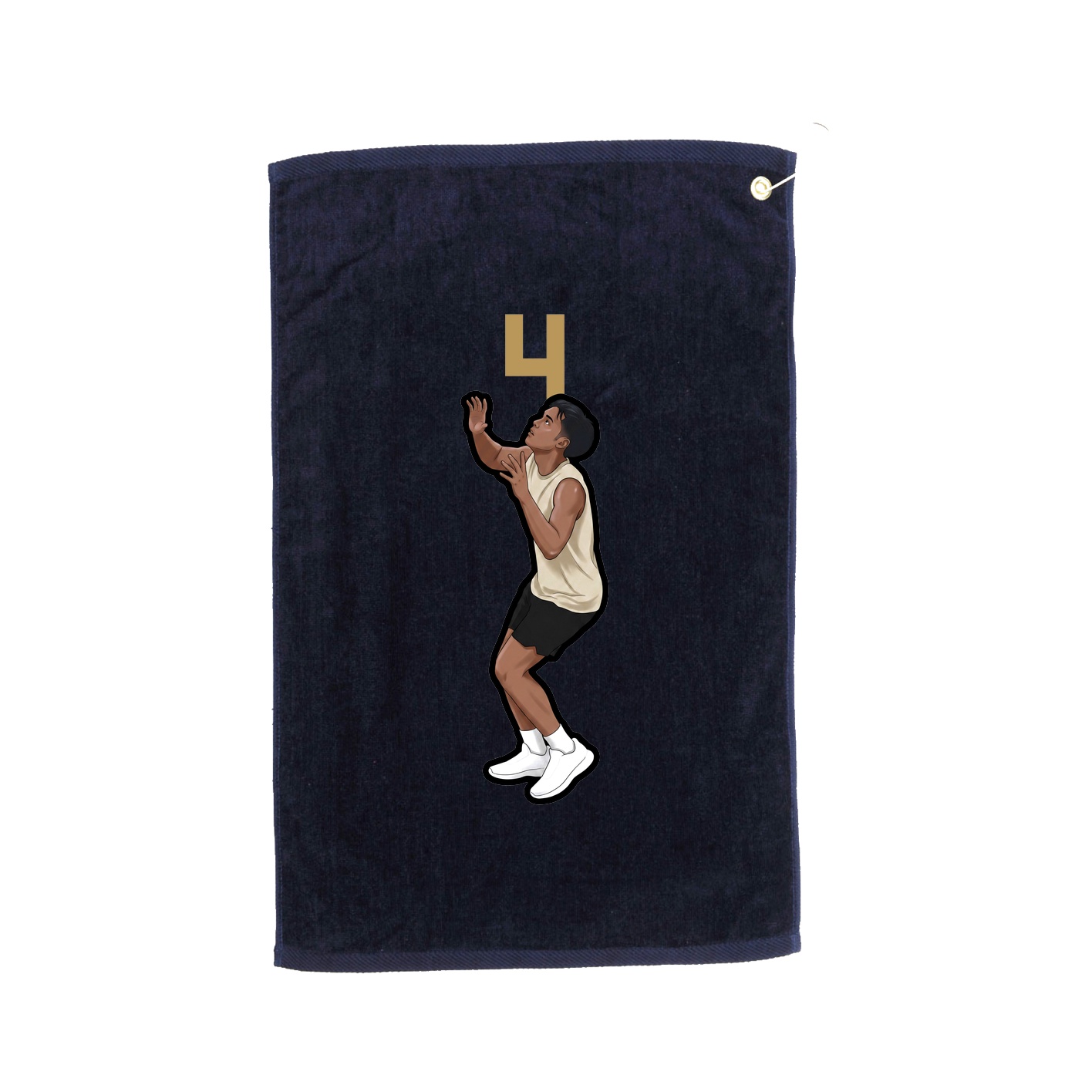 Golf Towel — Number Top in Navy