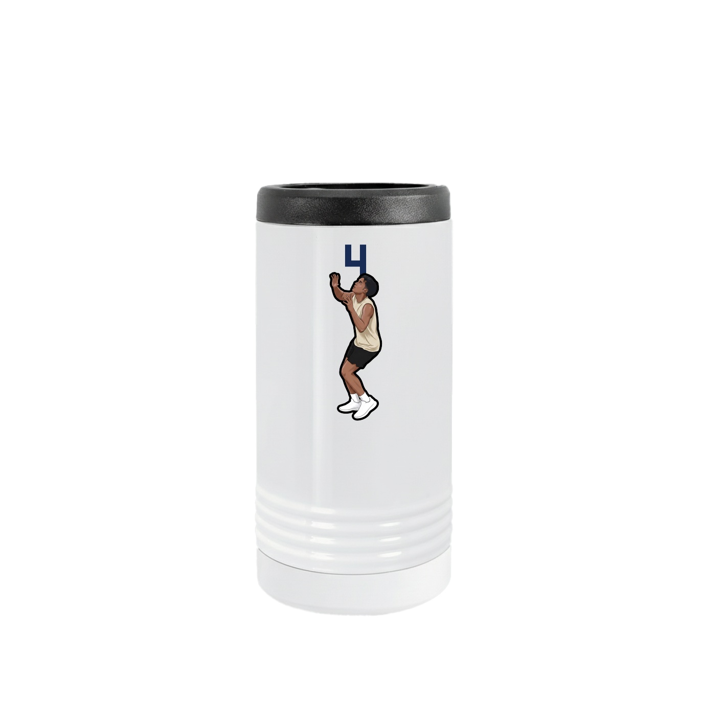 Slim Beverage Holder — Number Top in White