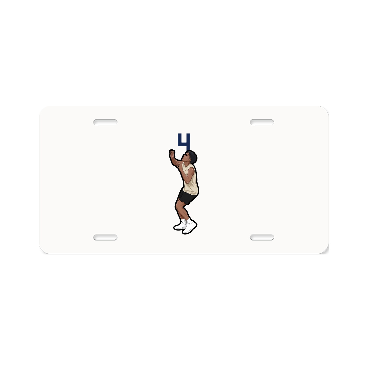 License Plate — Number Top in Classic