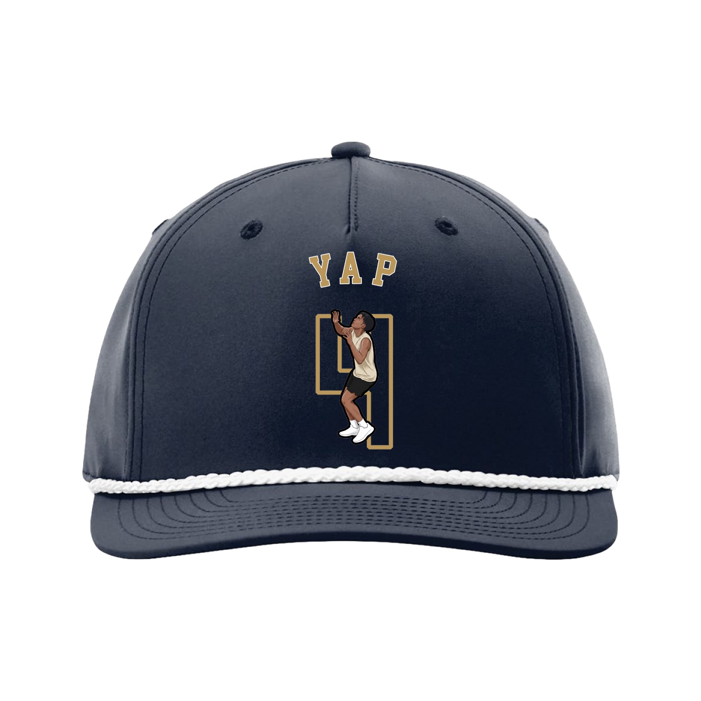 Five-Panel Classic Rope Cap — Shirsey Arch in Navy