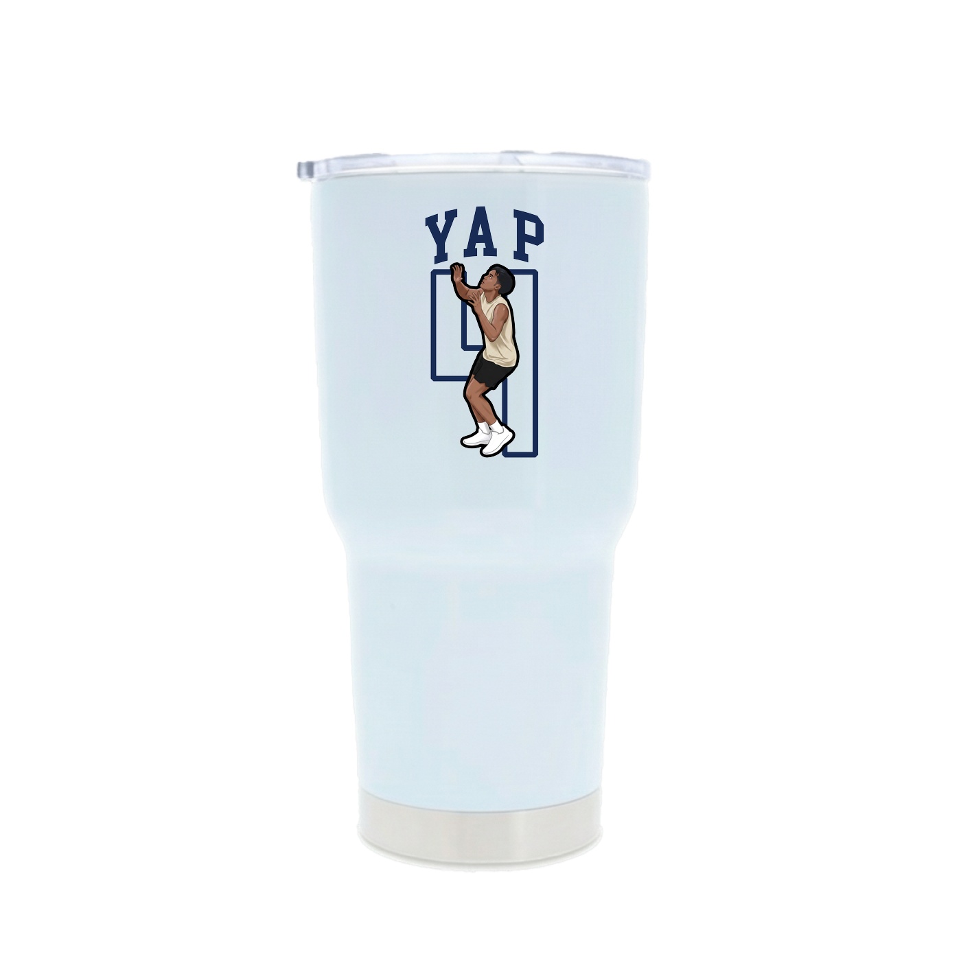 30oz Stainless Steel Tumbler — Shirsey in White