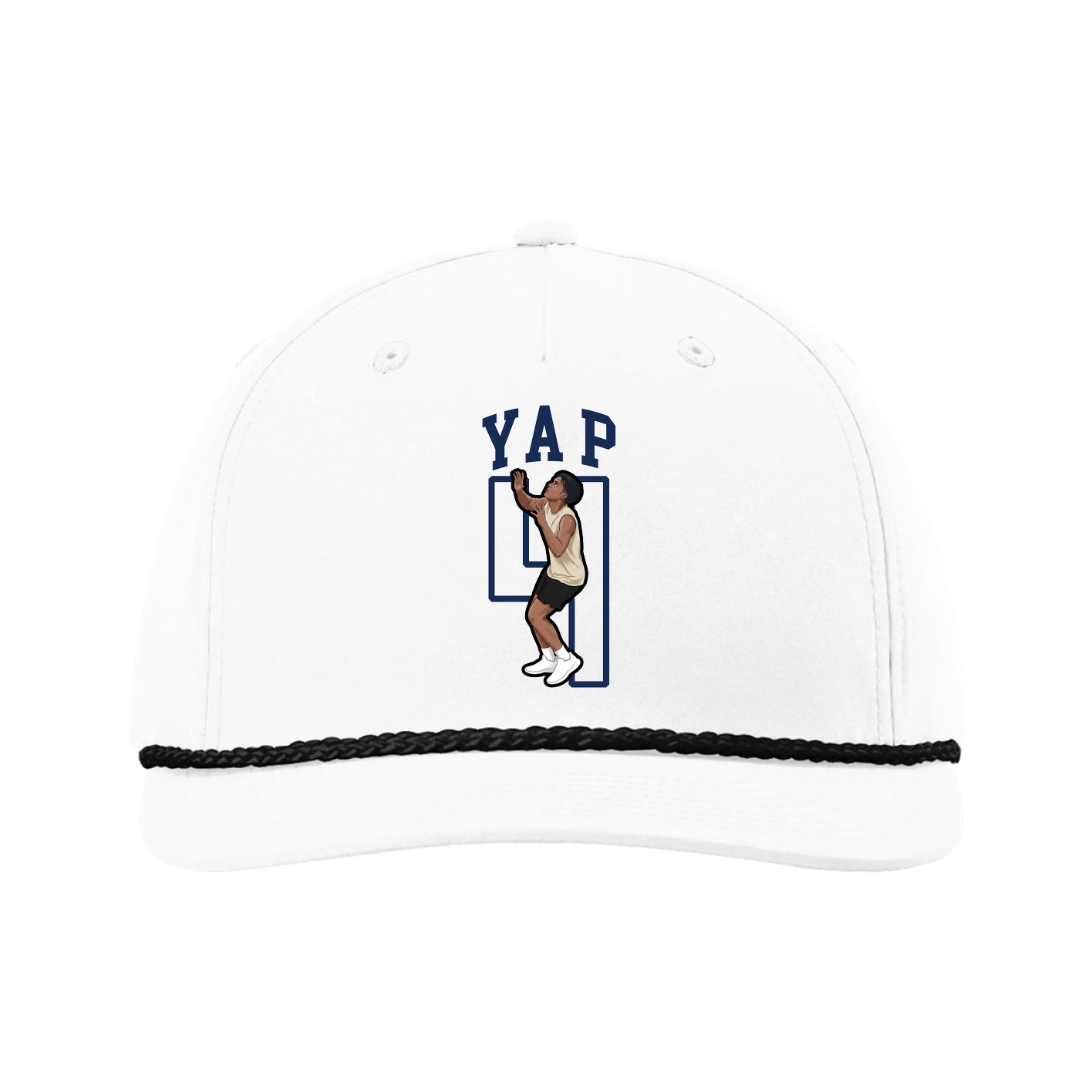 Five-Panel Classic Rope Cap — Shirsey in White