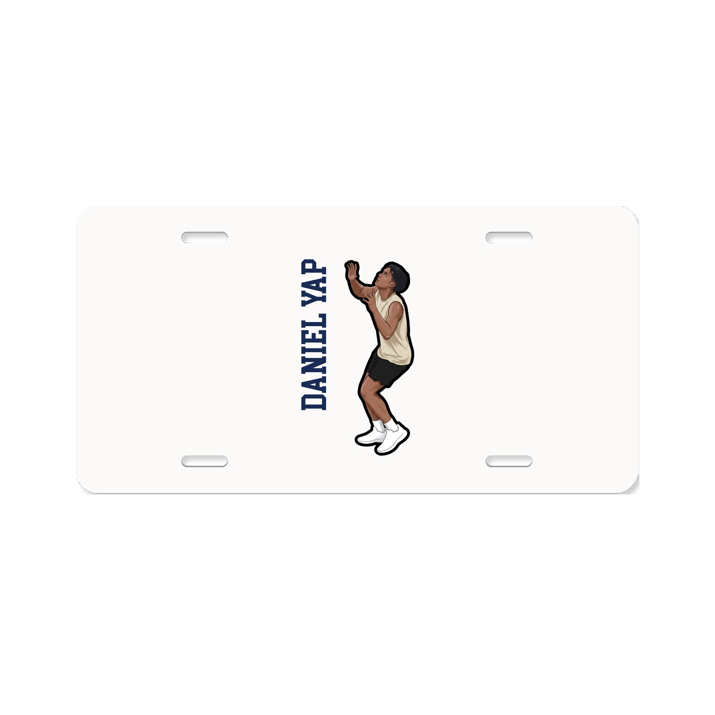 License Plate — Name Vertical in Classic