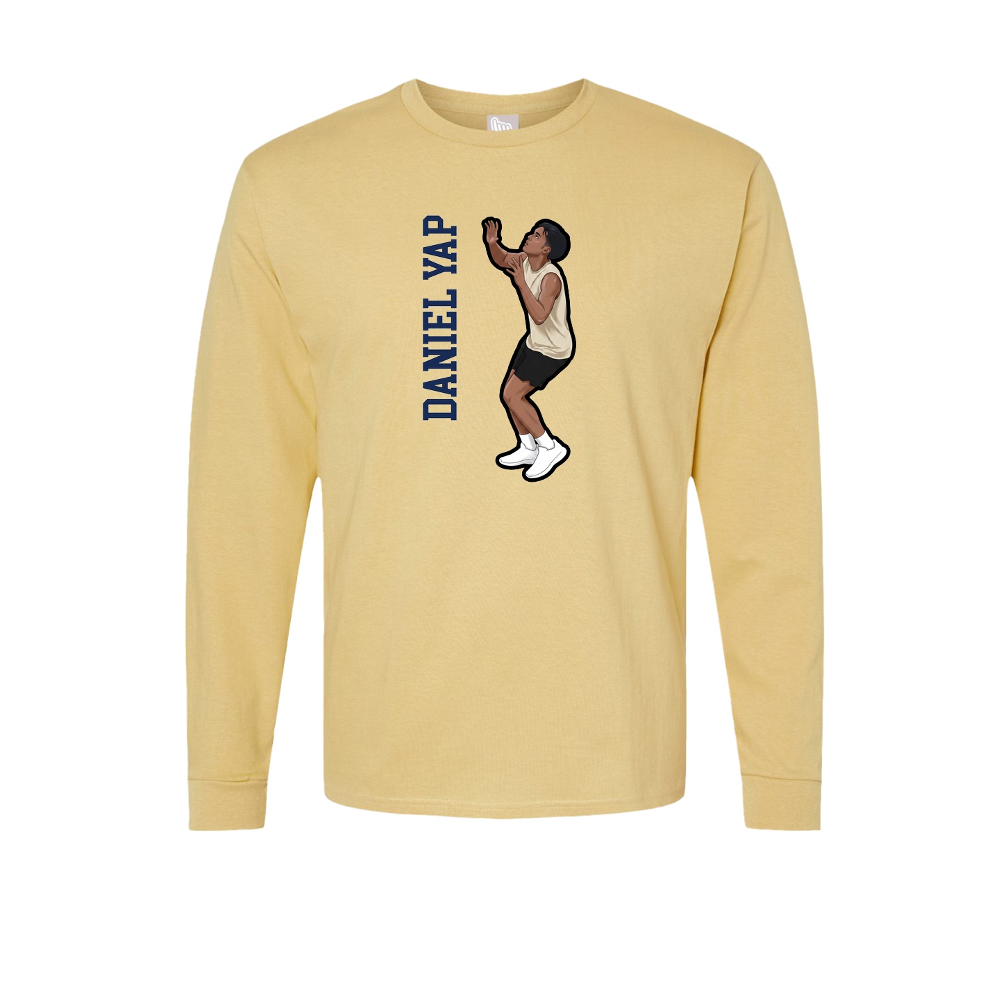 Long Sleeve Tee — Name Vertical in Vegas Gold