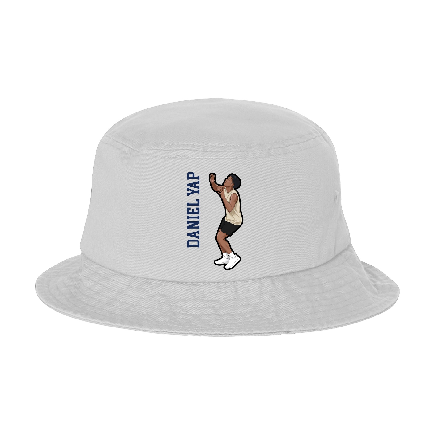 Bucket Cap — Name Vertical in White