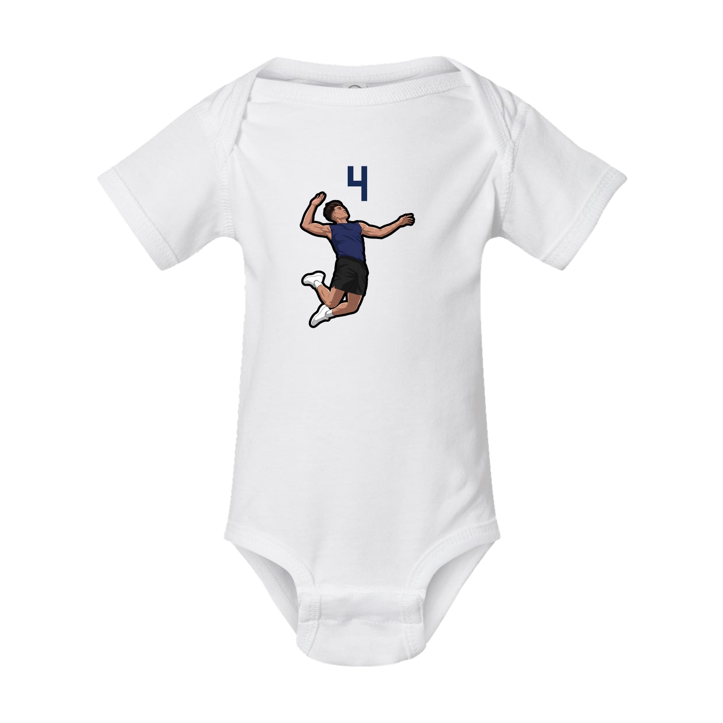 Baby Onesie — Number Top in White