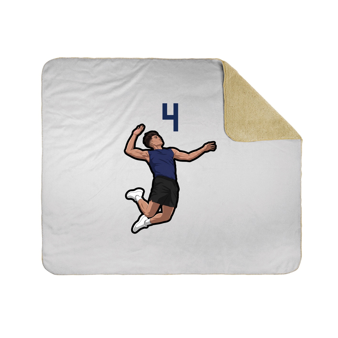 Throw Blanket — Number Top in White