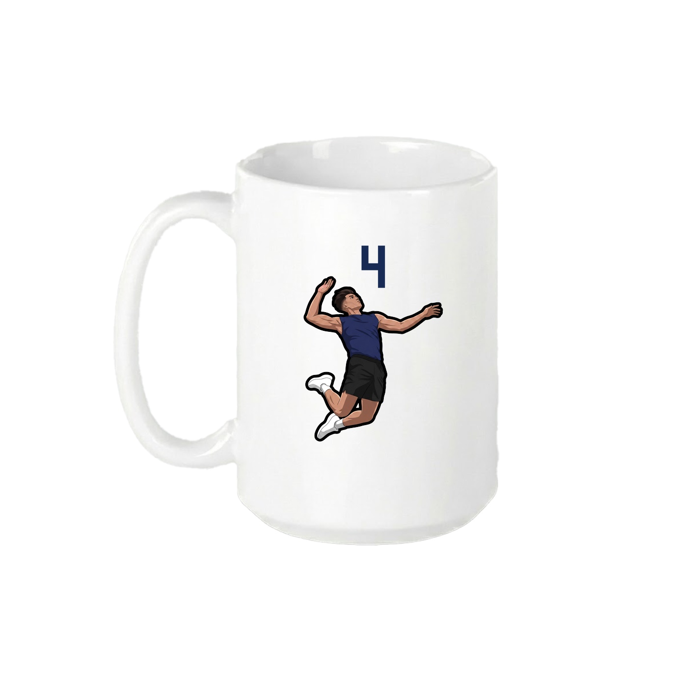 15oz Coffee Mug — Number Top in White