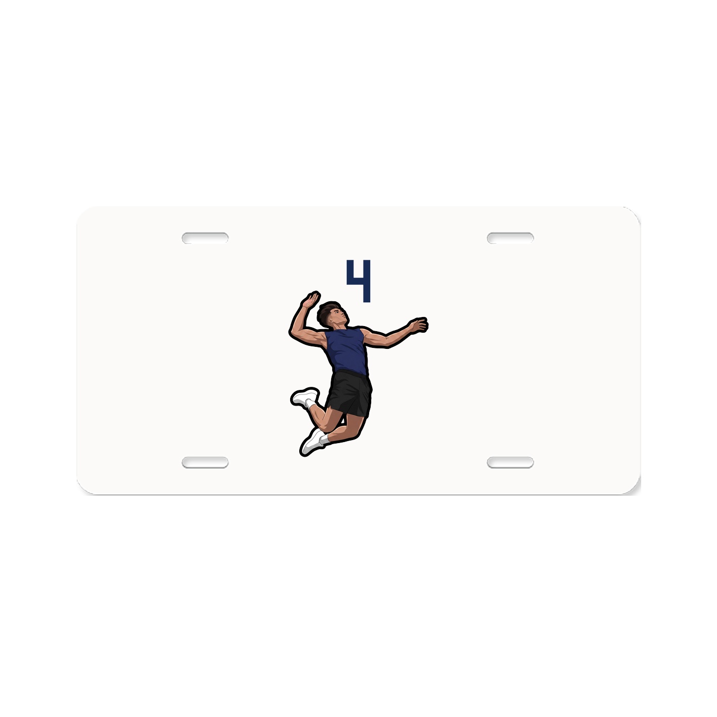 License Plate — Number Top in Classic