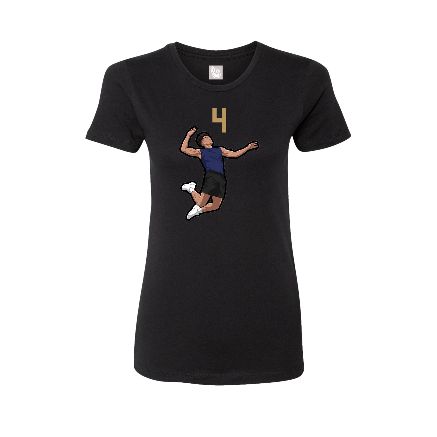 Womens Tee — Number Top in Black