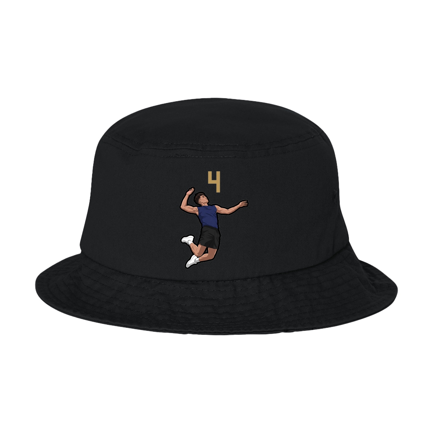 Bucket Cap — Number Top in Black
