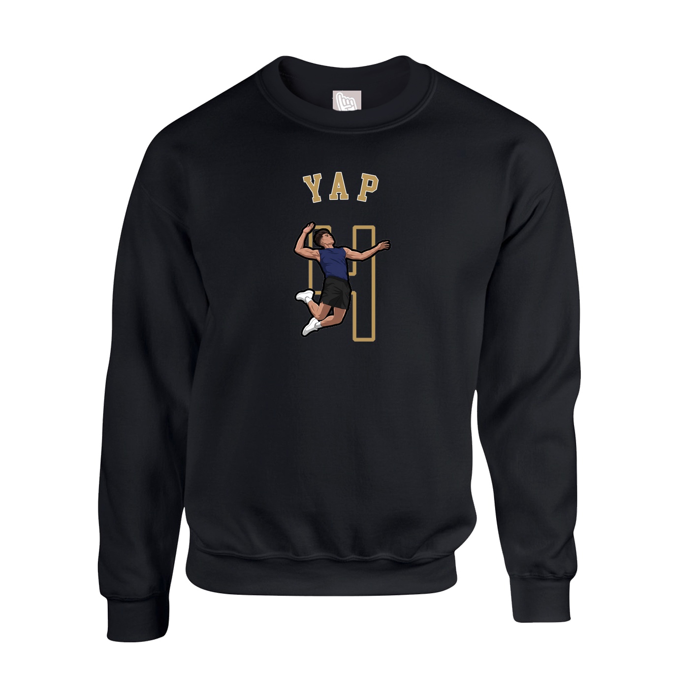 Fleece Crew — Shirsey Arch in Black