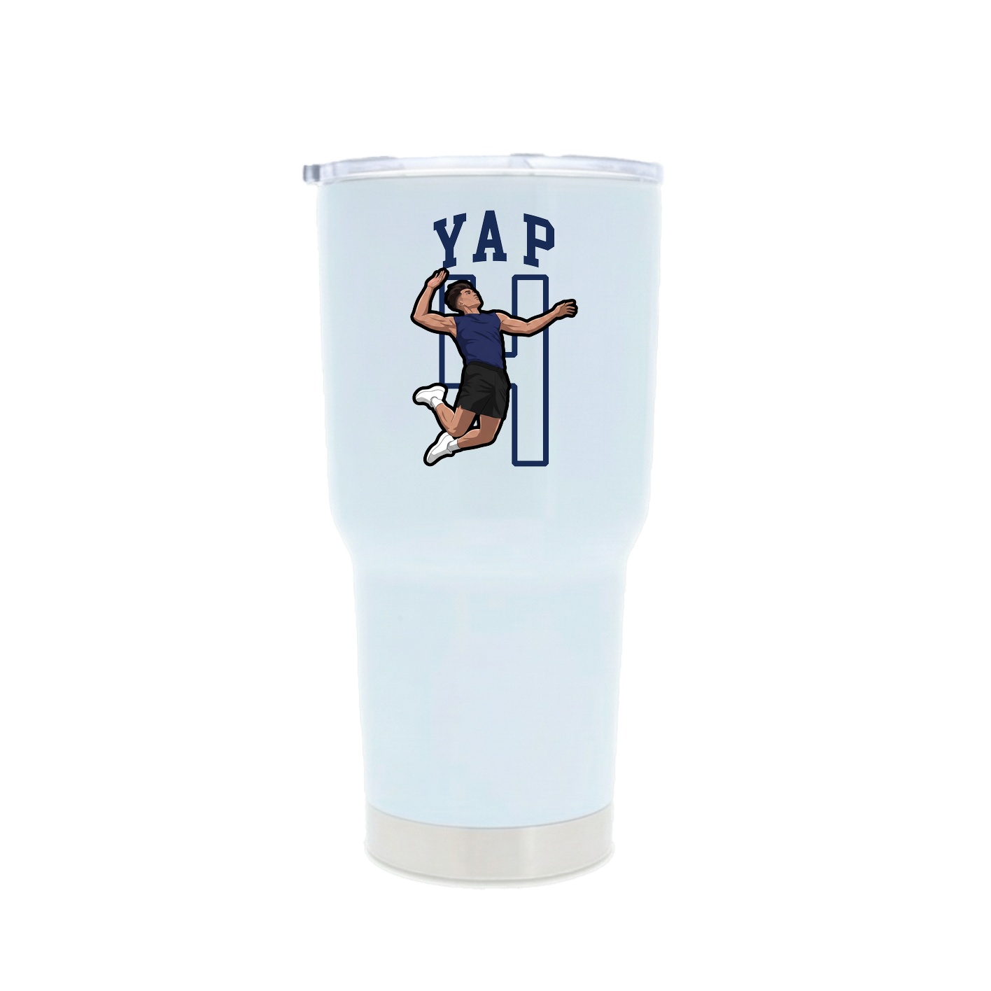 30oz Stainless Steel Tumbler — Shirsey in White