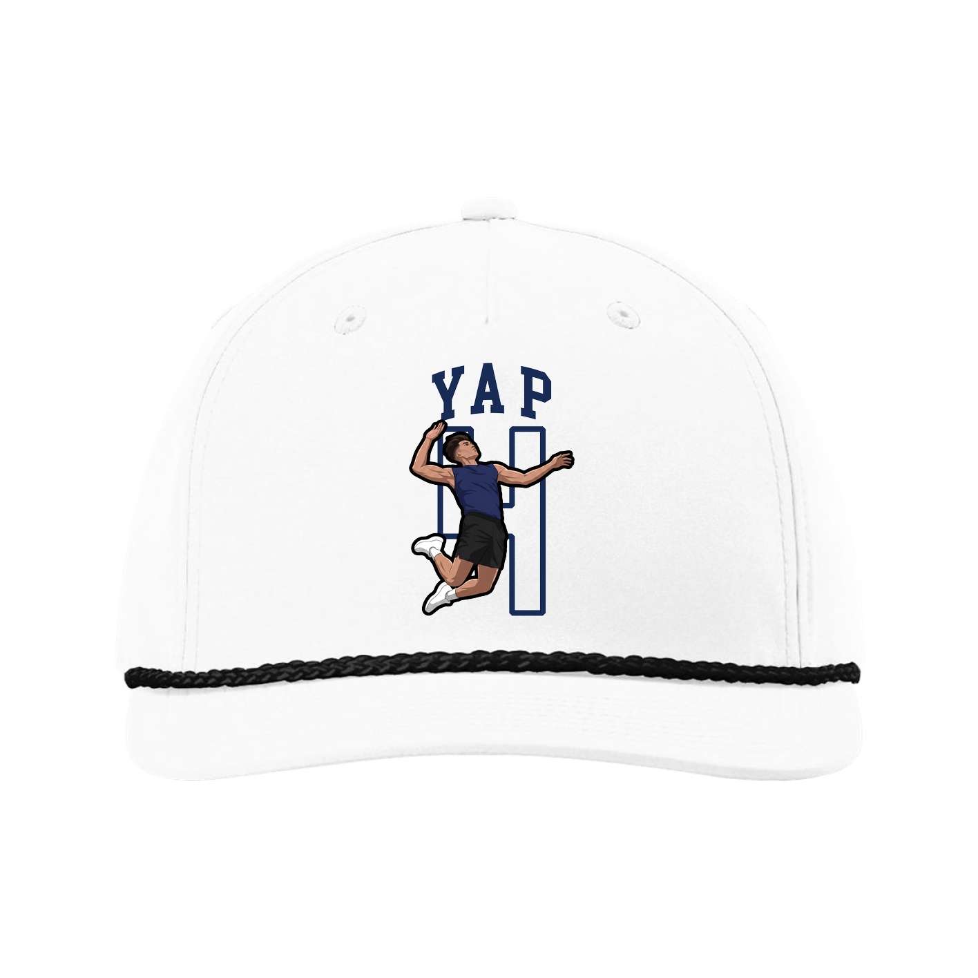 Five-Panel Classic Rope Cap — Shirsey in White