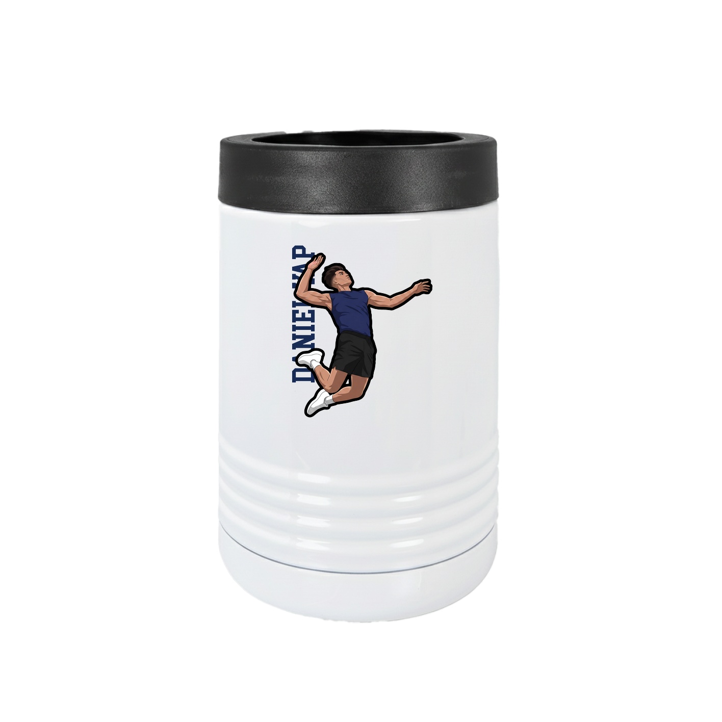 Beverage Holder — Name Vertical in White