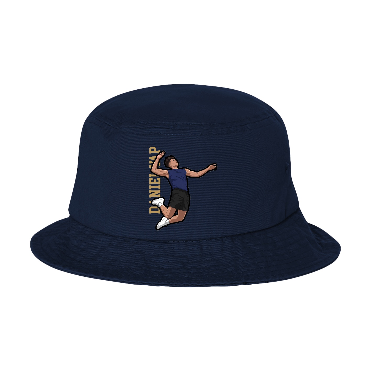 Bucket Cap — Name Vertical in Navy