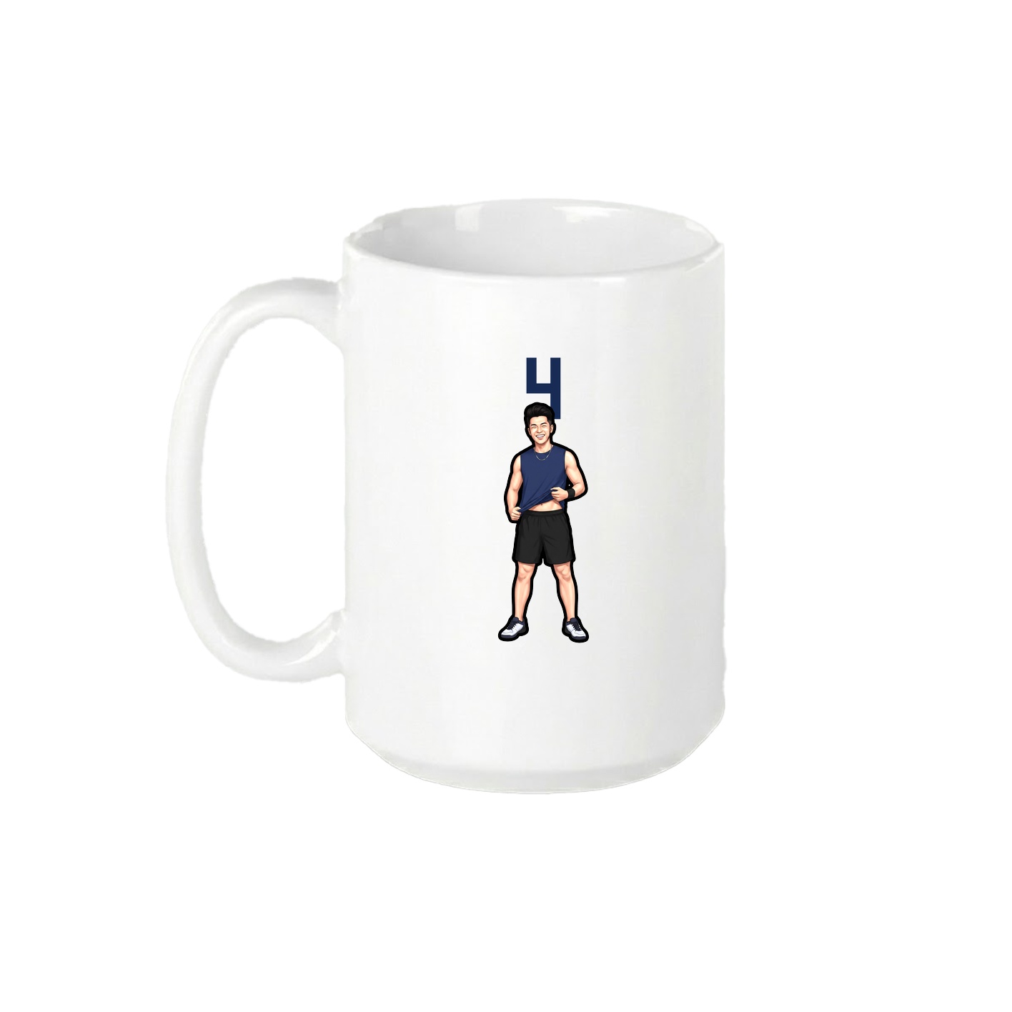 15oz Coffee Mug — Number Top in White