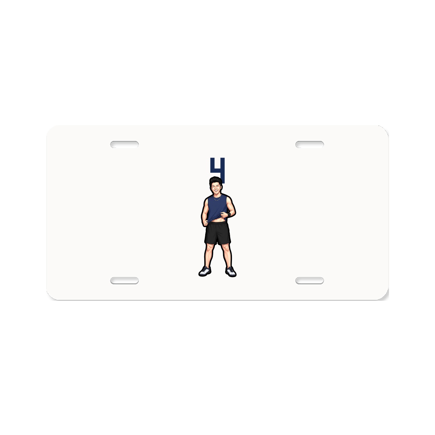 License Plate — Number Top in Classic