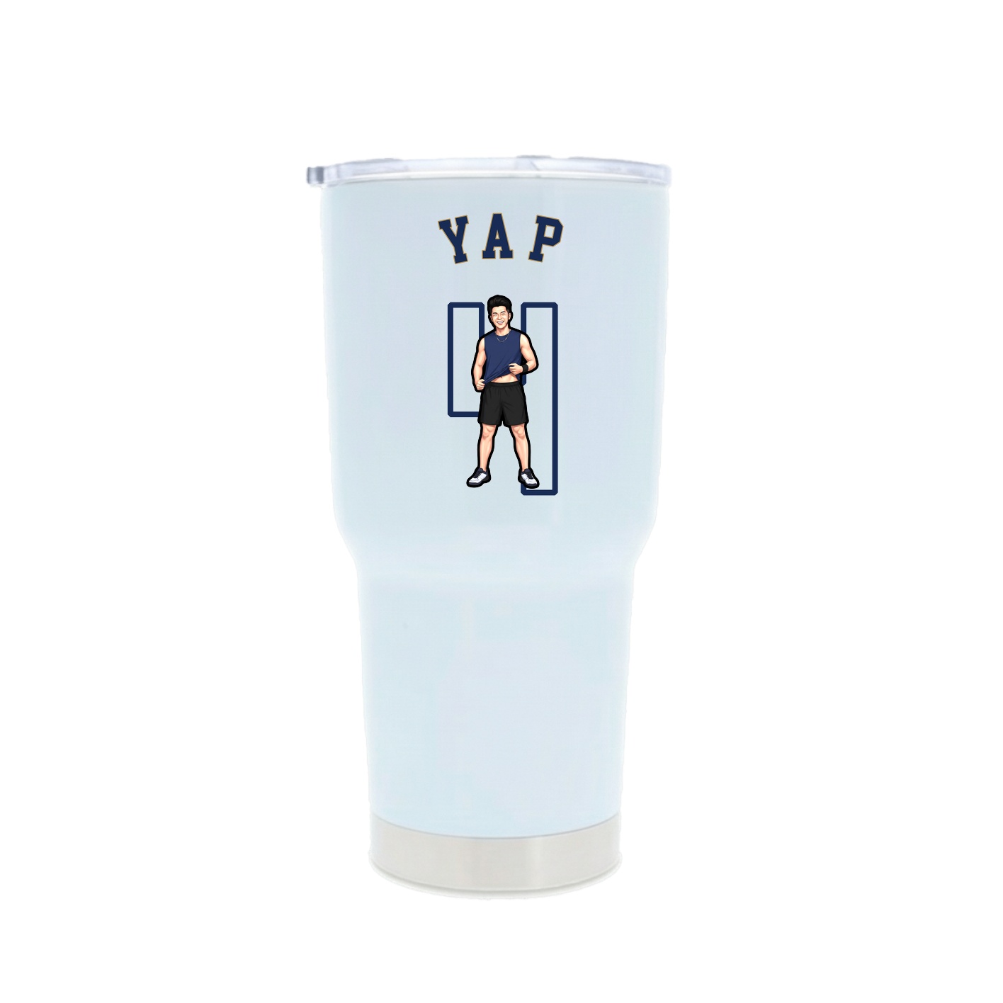 30oz Stainless Steel Tumbler — Shirsey Arch in White