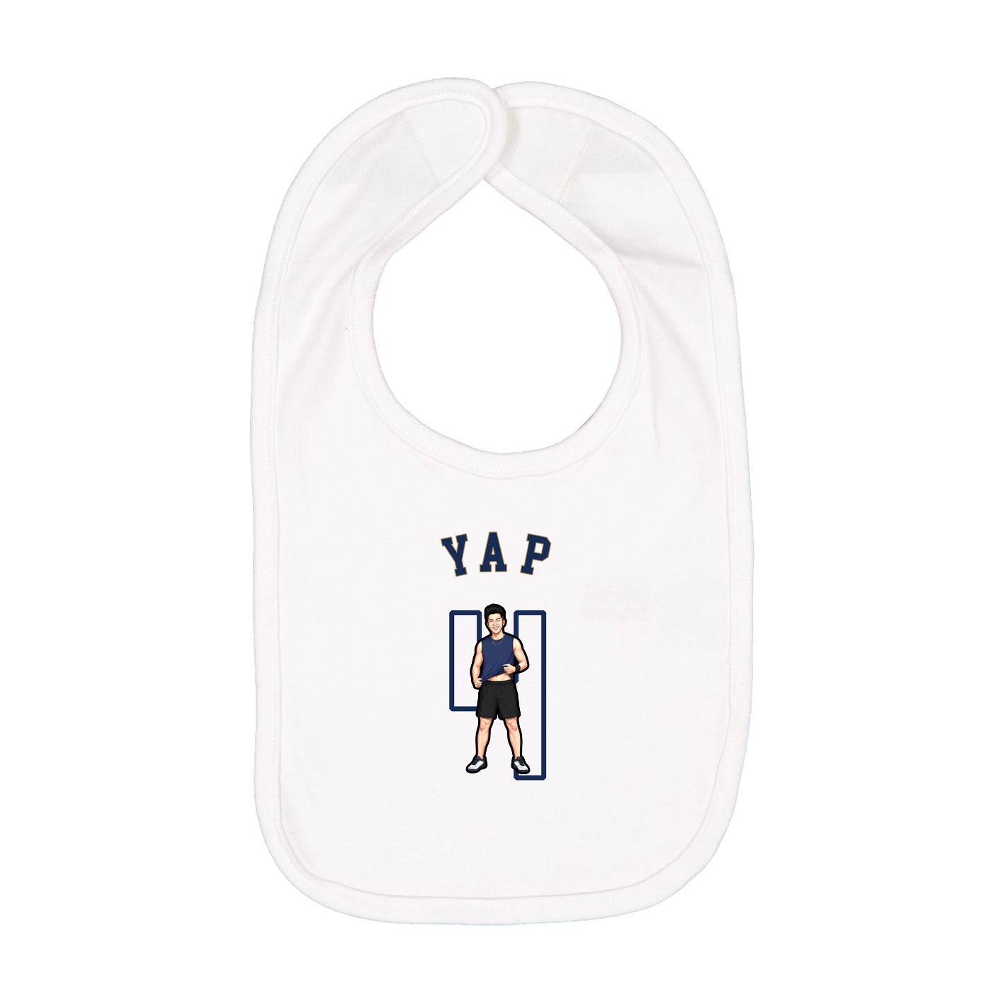 Infant Bib — Shirsey Arch in White
