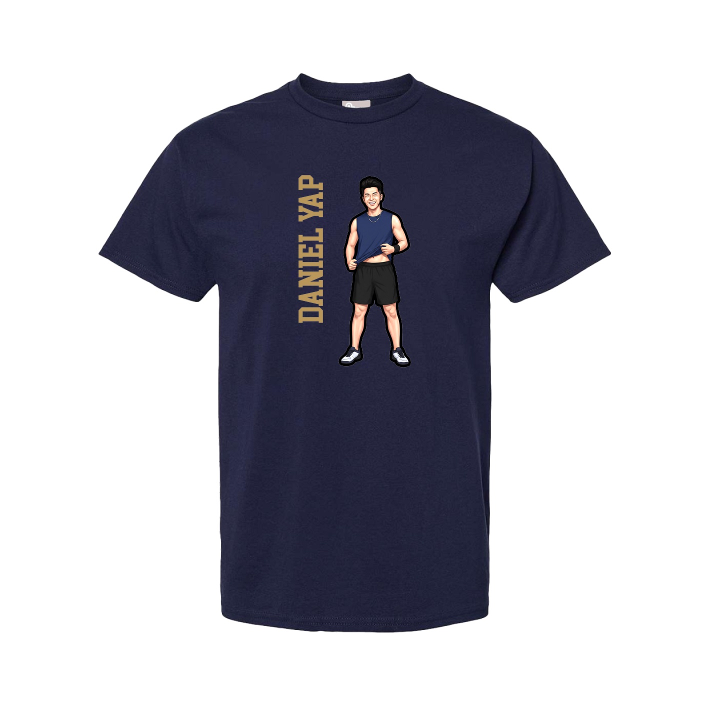 Youth Tee — Name Vertical in Navy