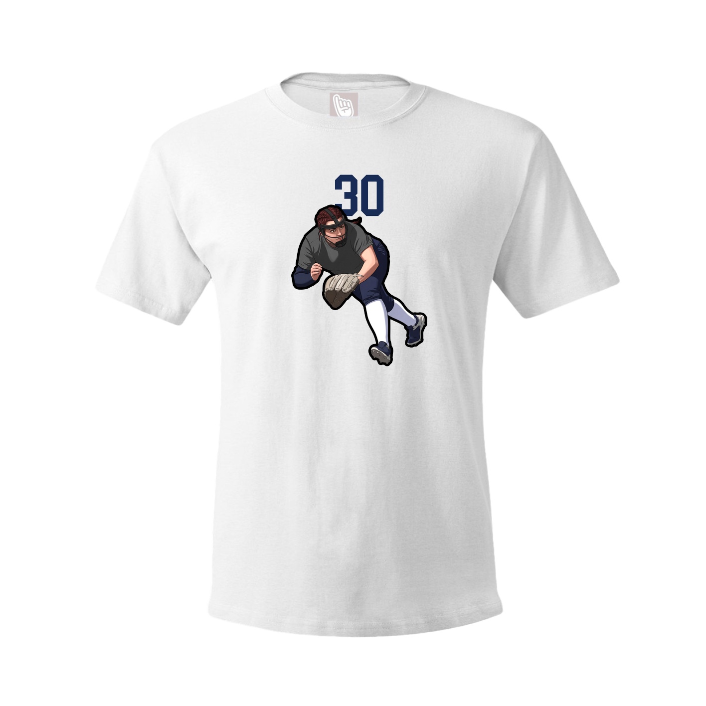 Youth Tee — Number Top in White