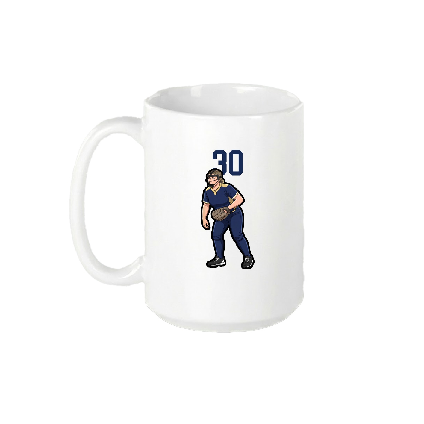 15oz Coffee Mug — Number Top in White