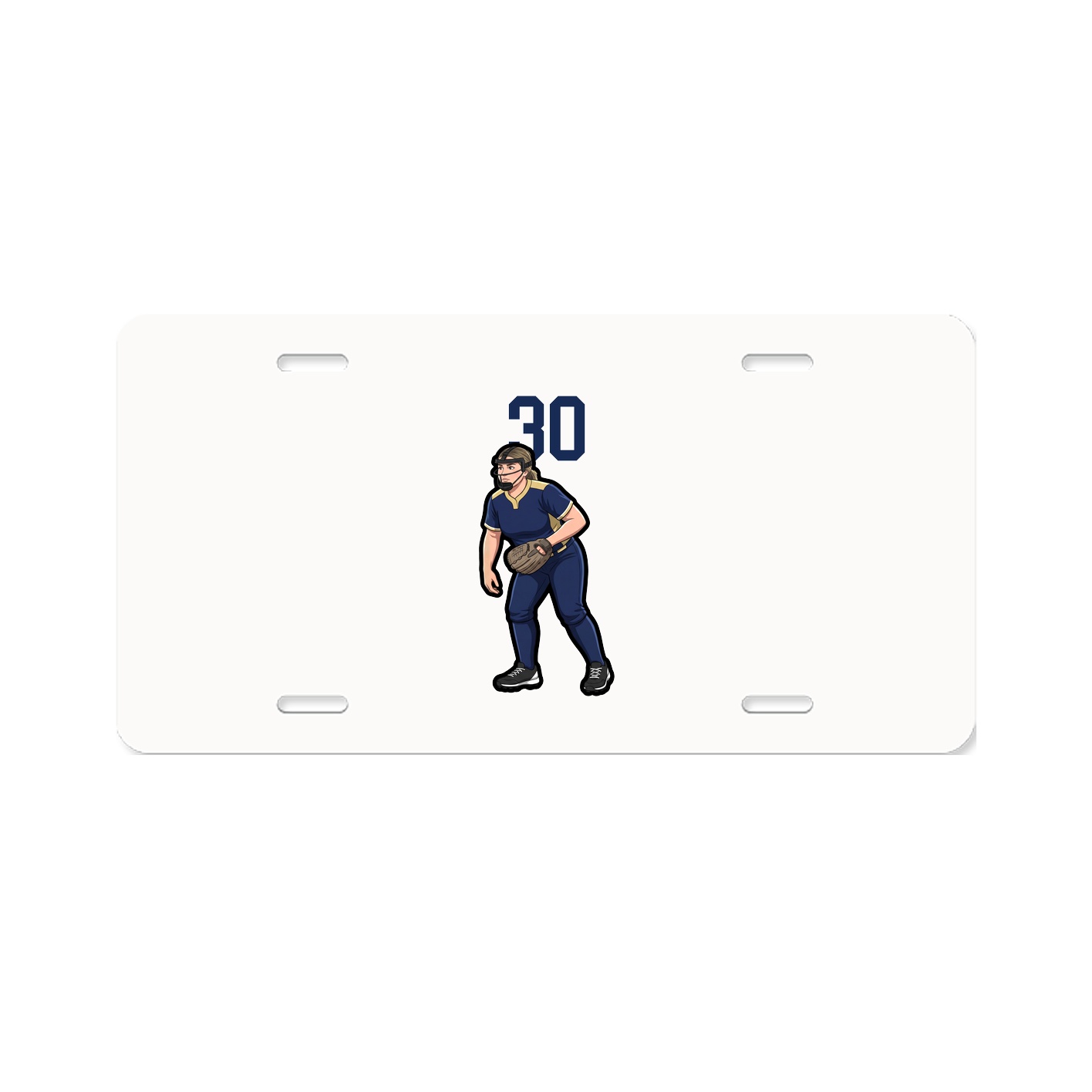 License Plate — Number Top in Classic