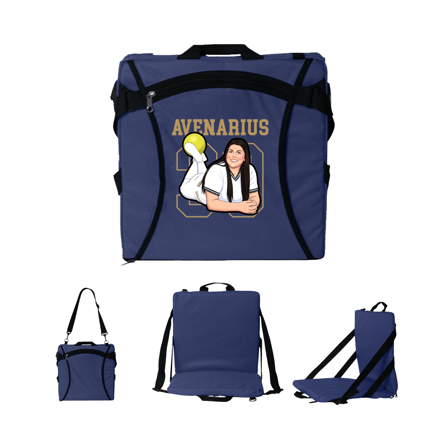 Folding Stadium Seat — Shirsey in Navy