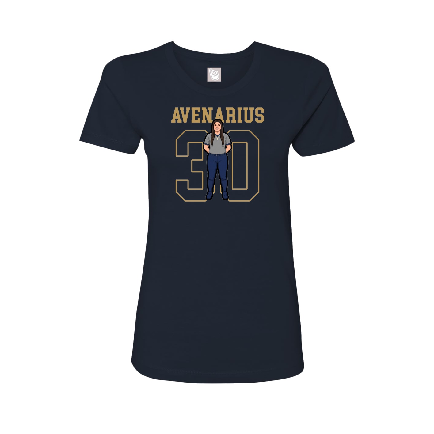 Fitted Women's Tee — Shirsey in Navy